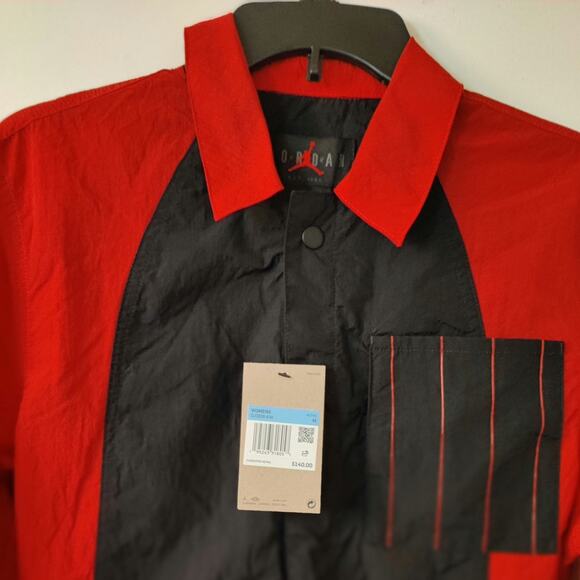 Nike Jordan Banned Flight Suit Jumpsuit Woman Size Medium Retro Black Red NWT - Picture 2 of 6